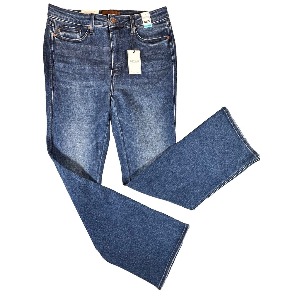 Judy Blue Womens Jeans High Waist Boot Cut Tummy Control Stretch 15/32 Relaxed